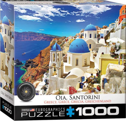  HDR Santorini Greece Photography 1000 Piece Puzzle 