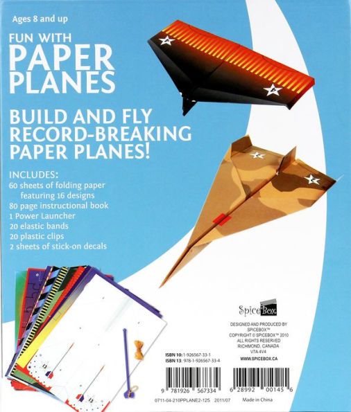 The Paper Airplane Book & Kit Fold and Fly Barnes And Noble NEW