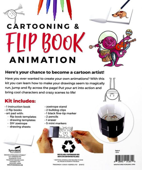 SpiceBox Flip Book Animation and Cartooning for Young Artists Kit