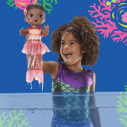 baby alive shimmer n splash mermaid red hair