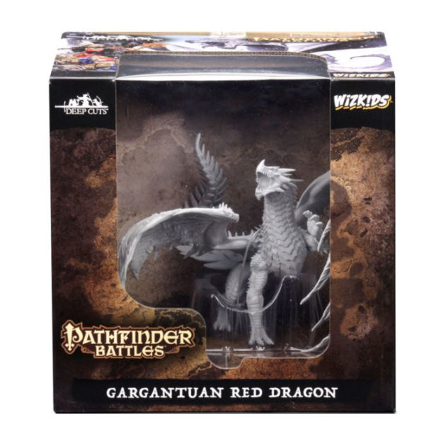 WizKids Pathfinder Battles Gargantuan Red Dr... Deep Cuts Unpainted Miniatures