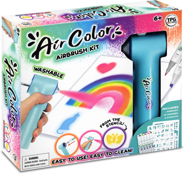 AirColor Airbrush Kit, Includes 10 Dual-Tip Markers