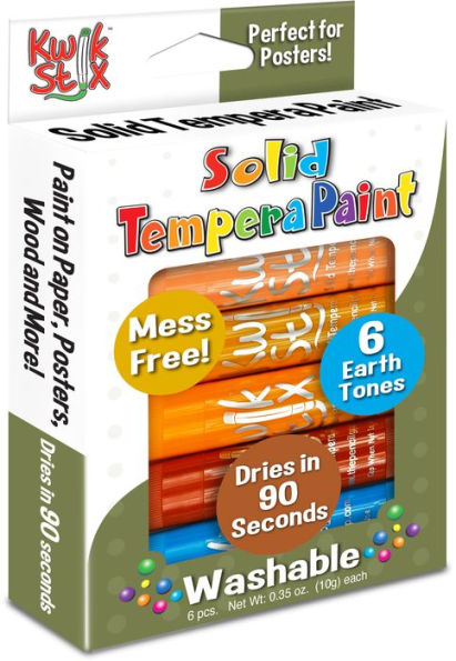 The Pencil Grip Kwik Stix 12-color Solid Tempera Paint, Assorted