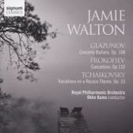 Title: Glazunov: Concerto Ballata, Op. 108; Prokofiev: Concertino, Op. 132; Tchaikovsky: Variations on a Rococo Theme, Op. 33, Artist: Jamie Walton