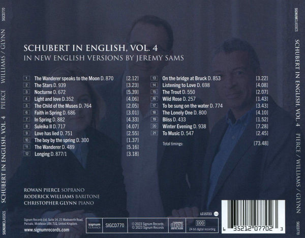 Schubert in English, Vol. 4