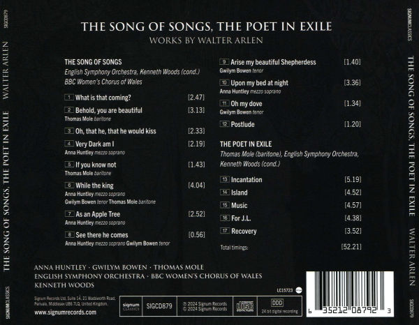 The Song of Songs, The Poet in Exile: Works by Walter Arlen