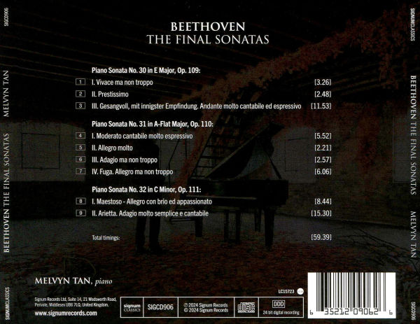 Beethoven: The Final Sonatas