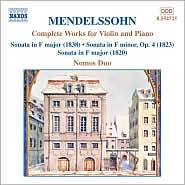 Mendelssohn: Complete Works for Violin and Piano