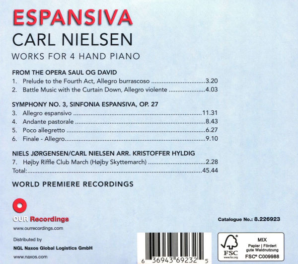Carl Nielsen: Espansiva - Works for 4 Hand Piano