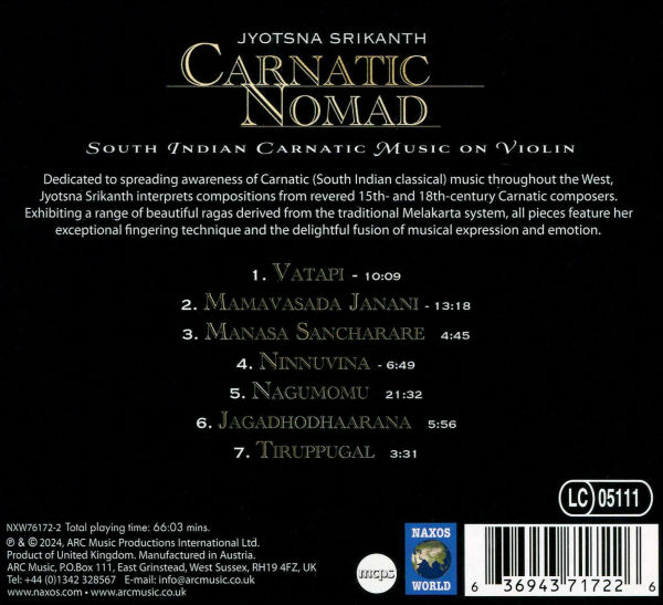 Carnatic Nomad: South Indian Carnatic Music on Violin