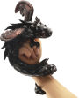 Mini Black Dragon Finger Puppet Wristlet