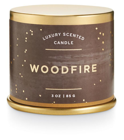 Woodfire Demi Tin Candle