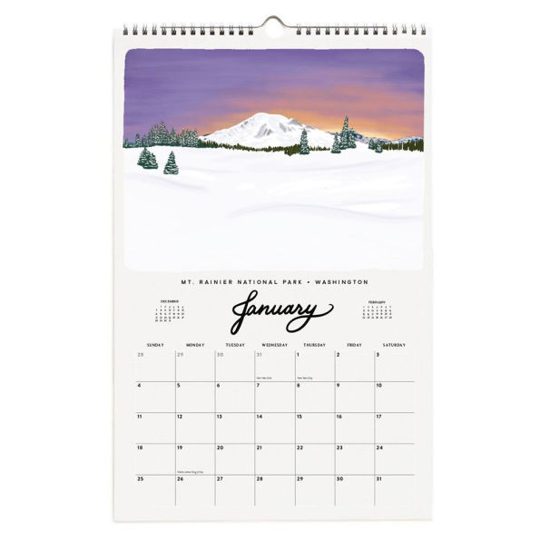 2026 Slightly Stationery National Parks Wall Calendar