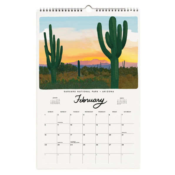 2026 Slightly Stationery National Parks Wall Calendar