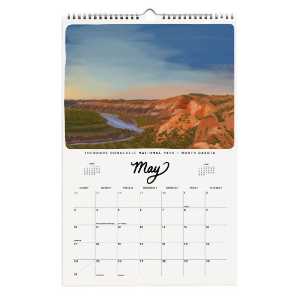 2026 Slightly Stationery National Parks Wall Calendar