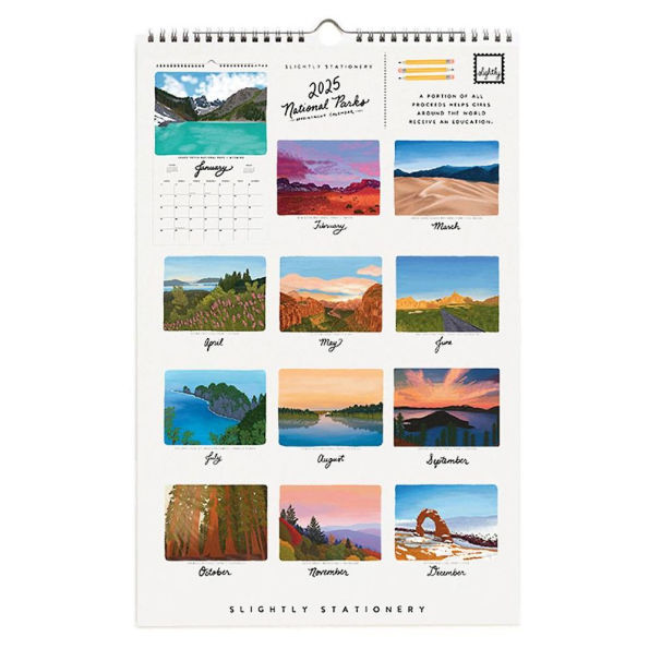 2025 National Parks Wall Calendar