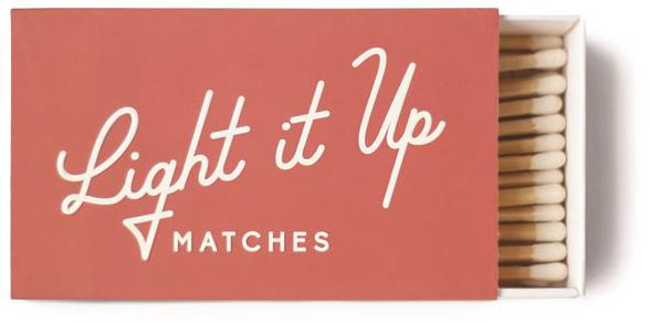 Light It Up Matches In Coral Box