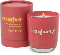 Brick Red Glass Petite Candle Cranberry