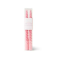 Title: Twisted Taper Pink Candles, Pack of 2