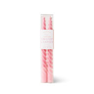 Title: Twisted Taper Pink Candle Set