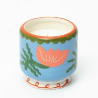 Title: Ceramic Cactus Flower Candle