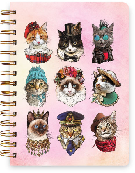 Cat Portraits Wire-O Journal