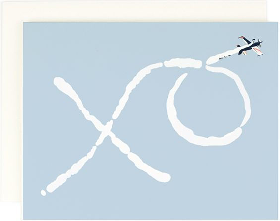 XO Skywriter Love Greeting Card