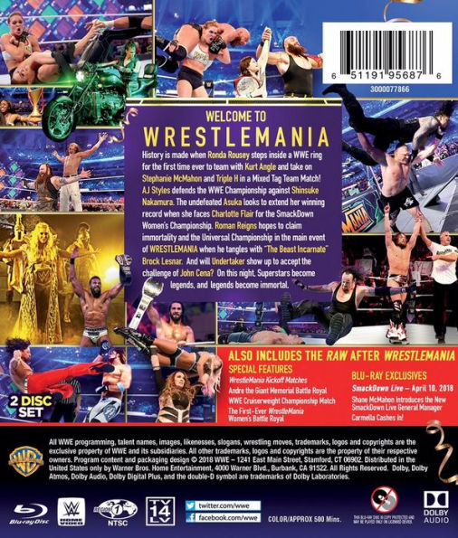 WWE: Wrestlemania XXXIV [Blu-ray]