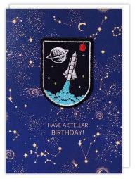 Title: Space Patch Birthday Greeting Card