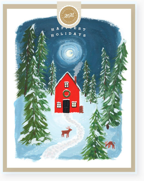 Woodsy Cabin Happy Holidays Boxed Set Greeting Cards