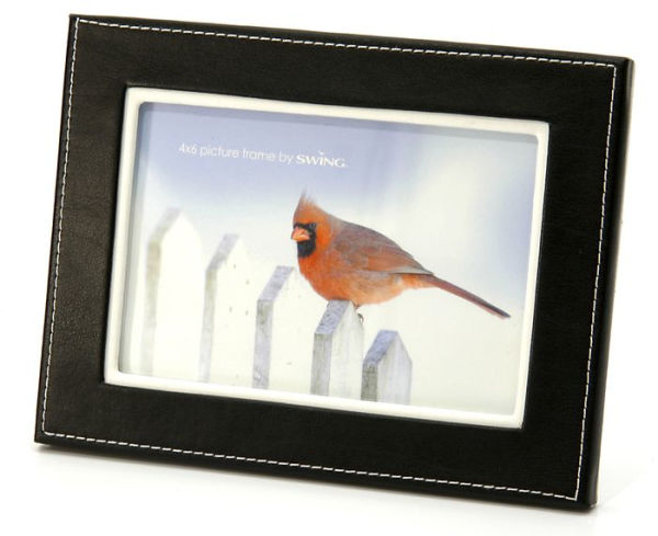 Accent Black With White Stitch Frame 4x6
