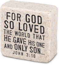 Title: Scripture Stone-For God So Loved the World - John 3:16