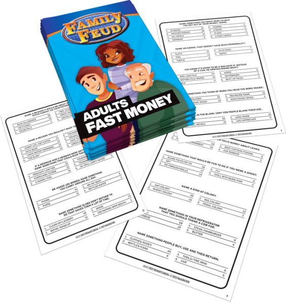  Imagination Gaming Family FEUD Kids VS Adults Edition Card Game,  Get Ready for a Family Showdown, 150 Question Cards, 50 Fast Money Cards,  Complementary App with Sound Effects from The Show 