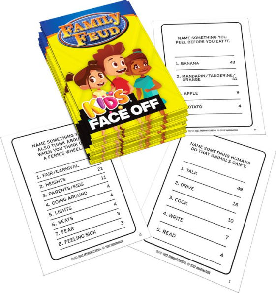  Imagination Gaming Family FEUD Kids VS Adults Edition Card Game,  Get Ready for a Family Showdown, 150 Question Cards, 50 Fast Money Cards,  Complementary App with Sound Effects from The Show 