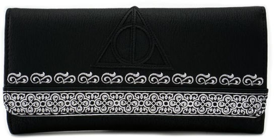 Hp Deathly Hallows Symbol Black Trifold Wallet 671803179431