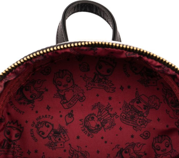 POP by LF Disney Villains Tattoo AOP Mini Backpack by LOUNGEFLY