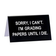 Title: Grading Papers Desk Sign