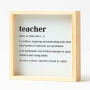 Teacher Definition Mini Framed Art