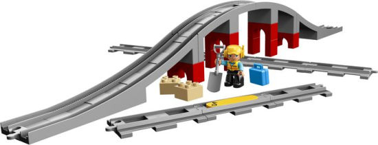 lego 10872 duplo town train bridge and tracks building set