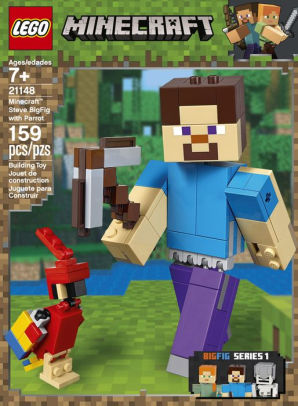 Lego Minecraft Minecraft Steve Bigfig With Parrot Retiring Soon By Lego Systems Inc Barnes Noble
