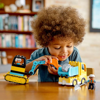 lego duplo truck & tracked excavator