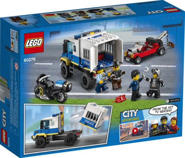 Lego city 60276 le transport des prisonniers jeu d'action avec dépanneuse  moto et figurines kit d'extension du poste de police - La Poste