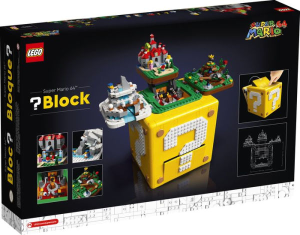 LEGO Mario Peach Starter Course, Super Mario 64 Question Mark Block, and  Mighty Bowser