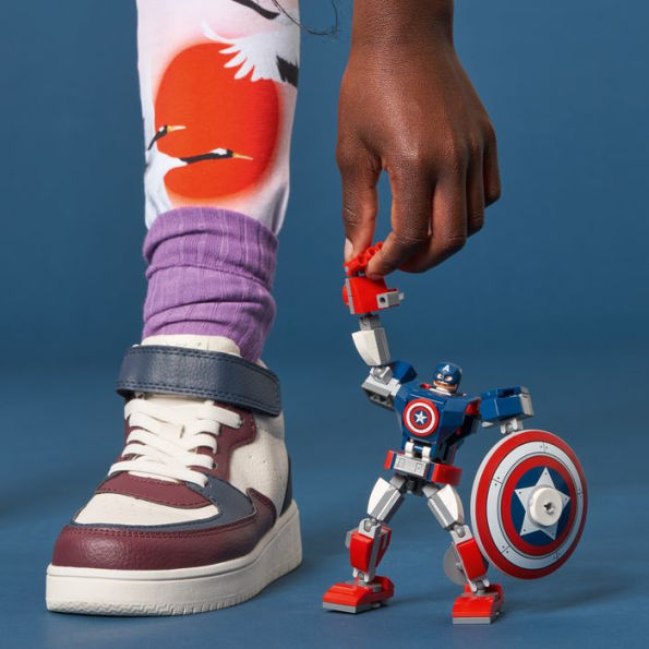 Custom Flying Captain America Mech Minifigure Block Toy People on lego Bricks 