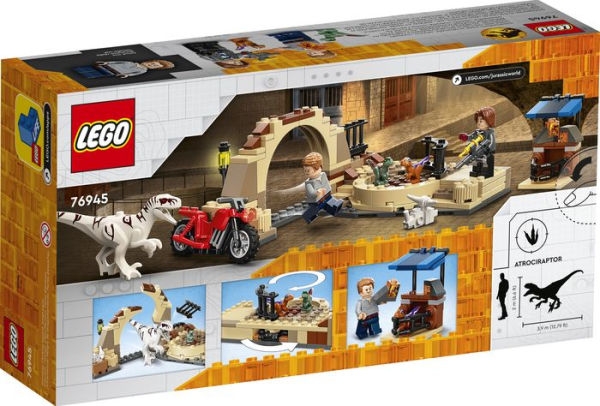 LEGO Jurassic World Atrociraptor Dinosaur: Bike Chase Set 76945, Dinosaur  Toys for Boys, Girls, Kids Age 6 Plus, with 3 Dino Figures and Toy