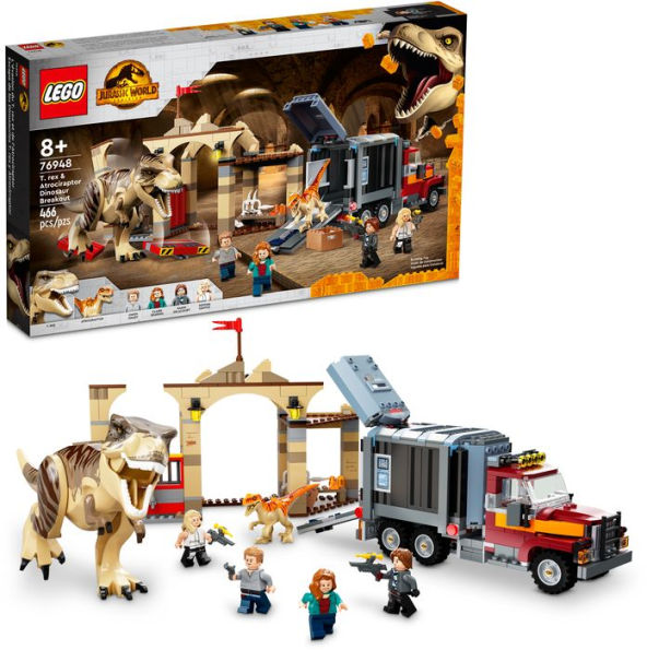 LEGO Jurassic World T. Rex & Atrociraptor Dinosaur Breakout 76948