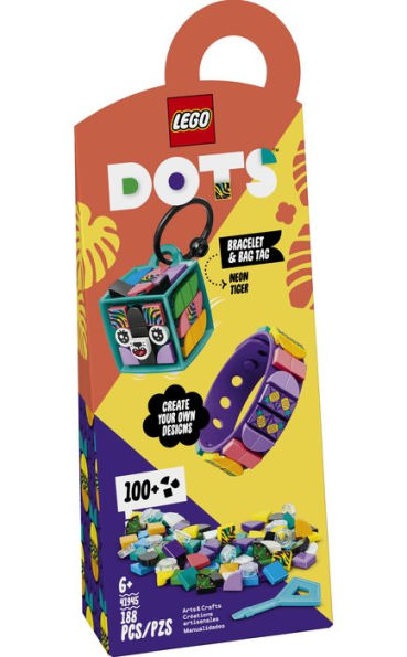 LEGO DOTS Neon Tiger Bracelet & Bag Tag • Set 41945