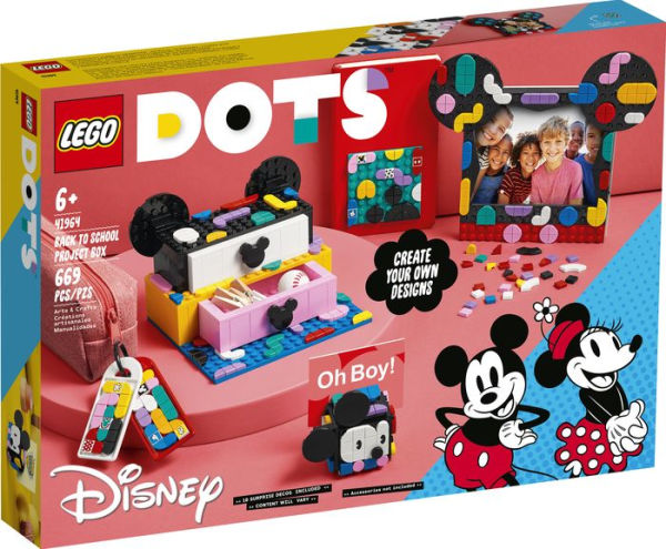 LEGO DOTS Mickey Mouse & Minnie Mouse Back-to-School Project Box 41964