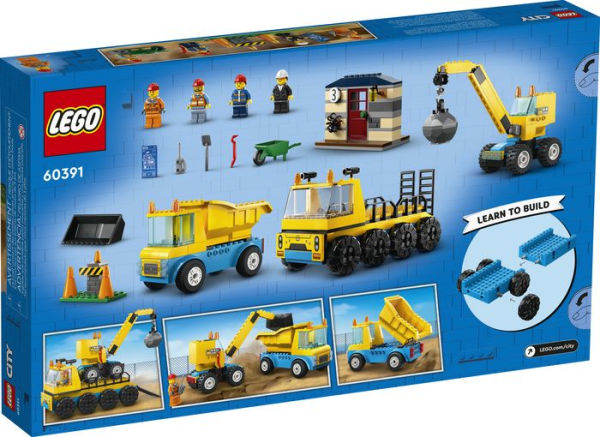 LEGO City Great Vehicles Construction Trucks and Wrecking Ball Crane 60391