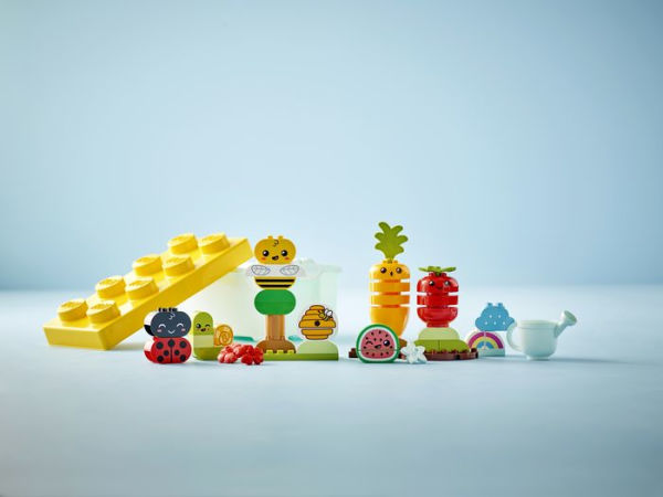 LEGO DUPLO My First Organic Market 10983, Fruit and Vegetables Toy Food  Set, Learn Numbers, Stacking Educational Toys for Toddlers 18 Months - 3  Years
